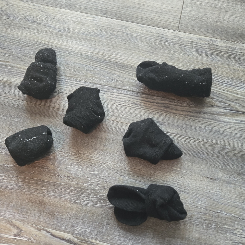Toddler Black No-Show Sock Set